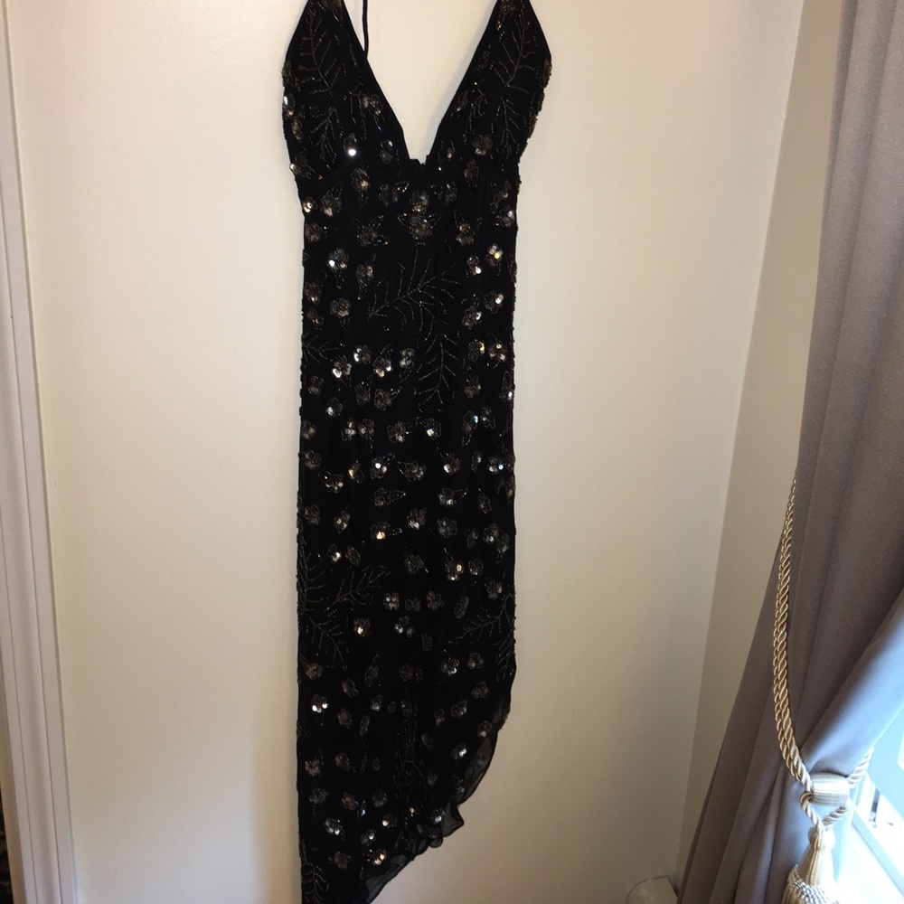 BRAND NEW ASYMMETRICAL DRESS WITH BEADS & SEQUINS