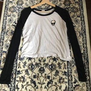 John Galt alien baseball tee