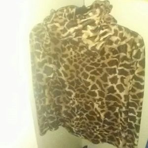 Cheater print turtle neck sweater