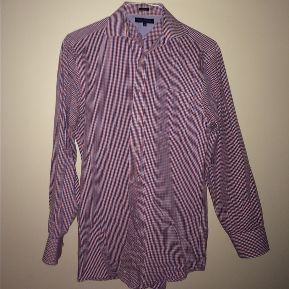 Tommy Hilfiger red and blue button down - Picture 1 of 3