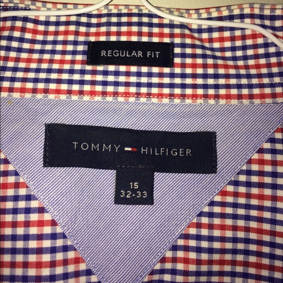 Tommy Hilfiger red and blue button down - Picture 3 of 3