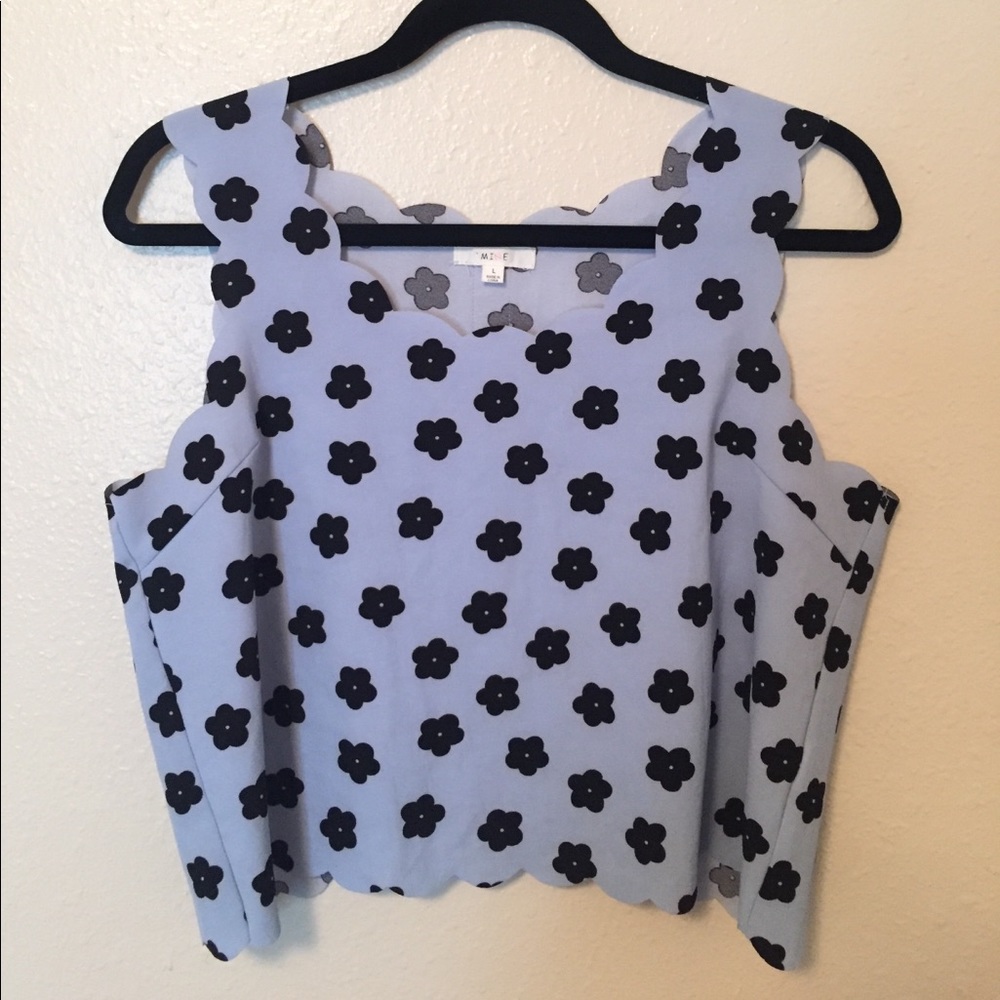 Cropped Scalloped Tank