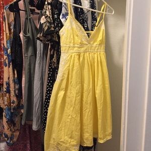 Embroidered yellow sun dress