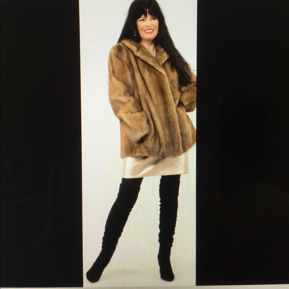 Pastel MINK Fur jacket sz medium