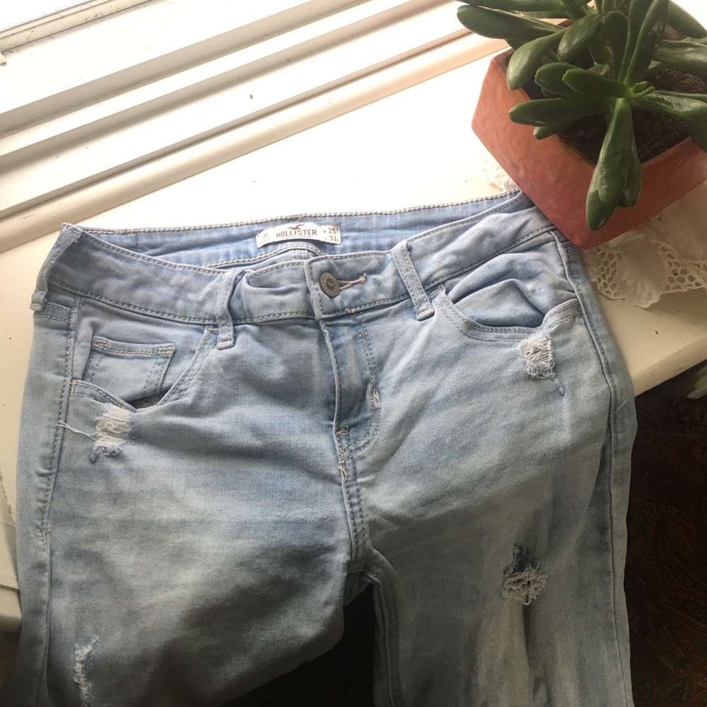 Light Wash Low-Rose Super Skinny Hollister Jeans