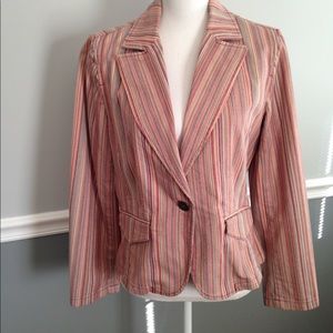 EUC NINE and Co by Nine West Size 12 Stripe Blazer