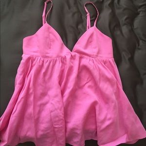 Pink Flare Tank Top