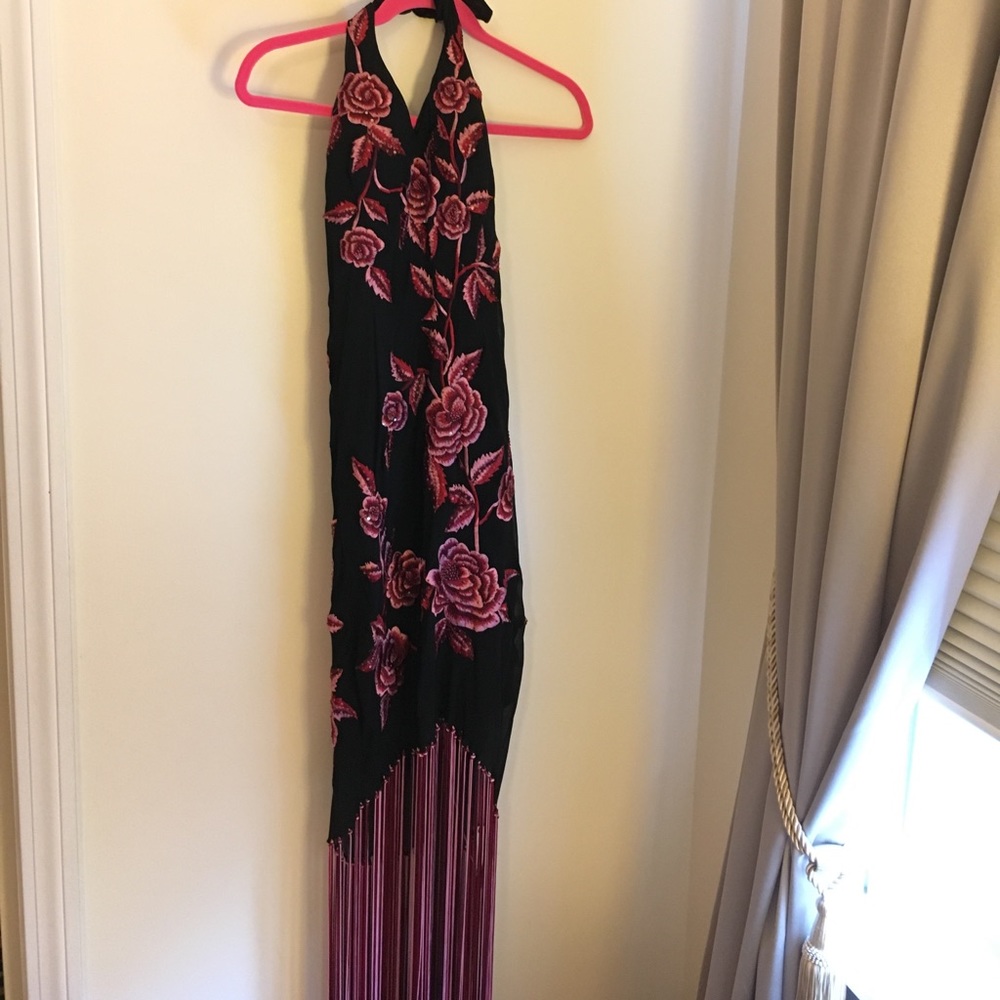 GORGEOUS EMBROIDERED SILK DRESS WITH SEQUINS
