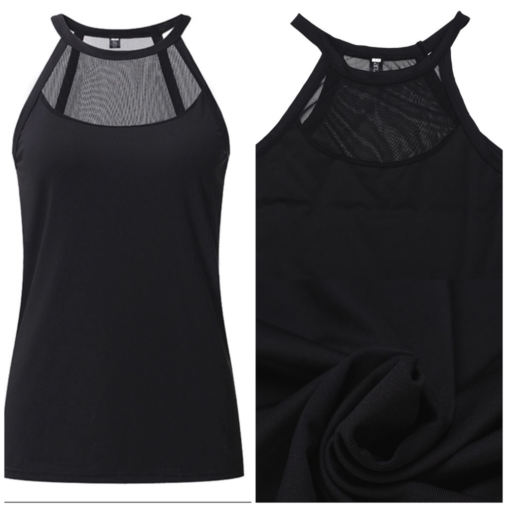Fun & Sexy Black Top Mesh Sleeveless Tank Blouse - Picture 2 of 5