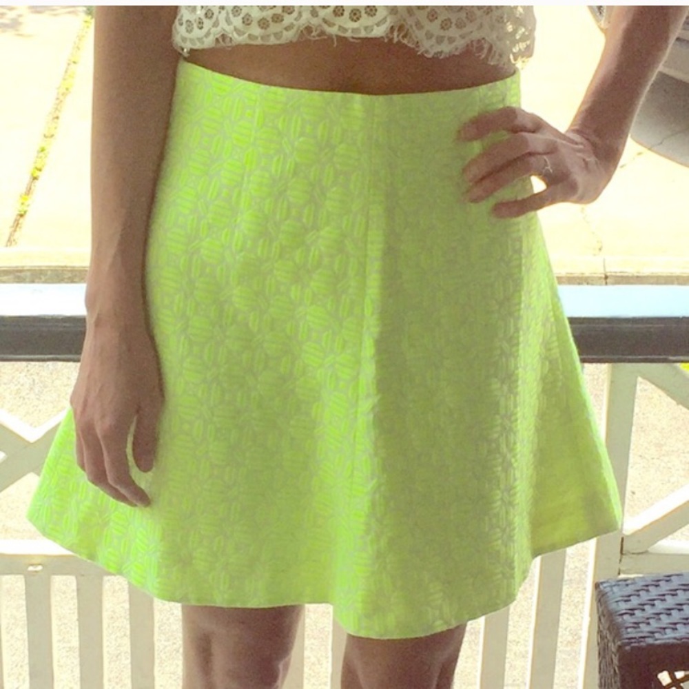 NWT J. Crew neon printed skirt