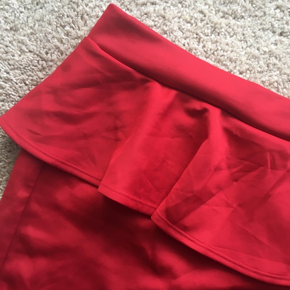 π₯π Red Hot Peplum Skirt ππ₯ - Picture 4 of 7