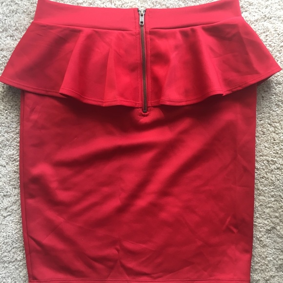 π₯π Red Hot Peplum Skirt ππ₯ - Picture 6 of 7