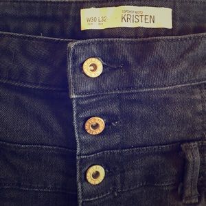 Topshop Kristen moto black jeans