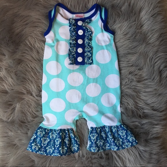 Ricrac & ruffles romper size 0/3 - Picture 1 of 2