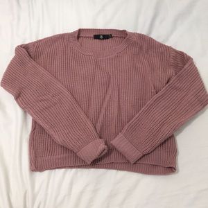 Missguided Rose Pink Cropped Knit Sweater 🌹