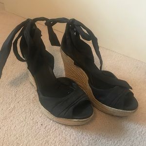 Ugg Black Lace Up Espadrilles