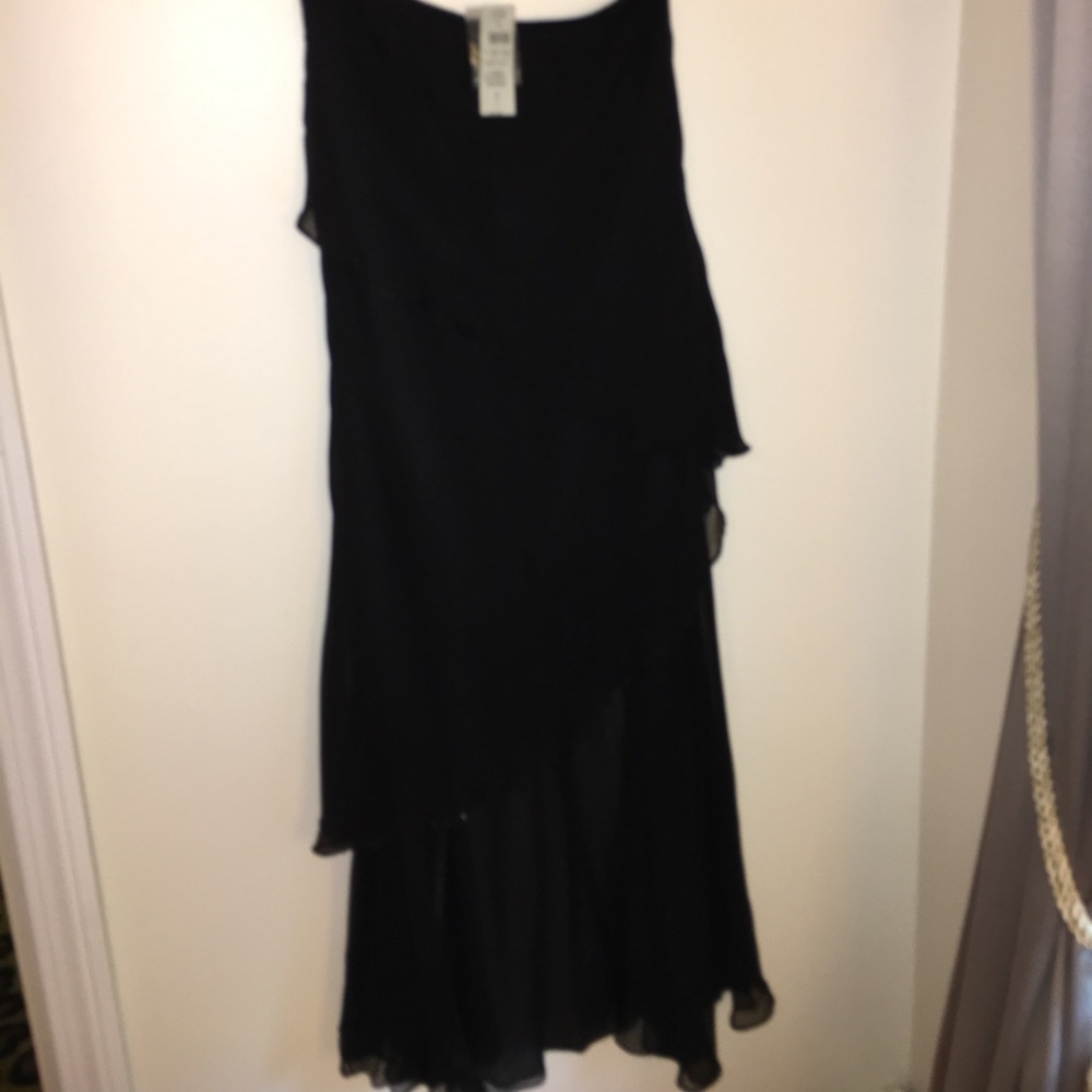 💯% SILK : BRAND NEW LONG SKIRT WITH BLABK BEADS