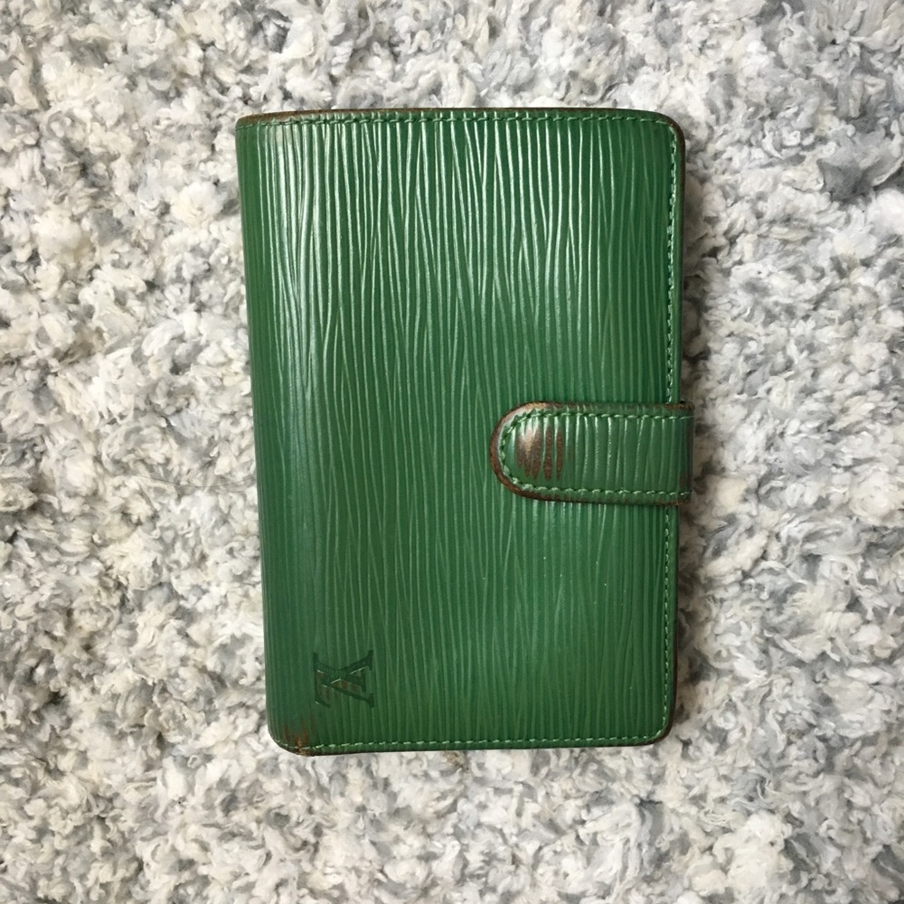 Green Louis Vuitton wallet