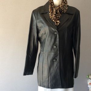 JLC New York black leather jacket. NWOT