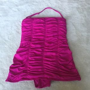 DKNY Ruched One Piece Swimsuit