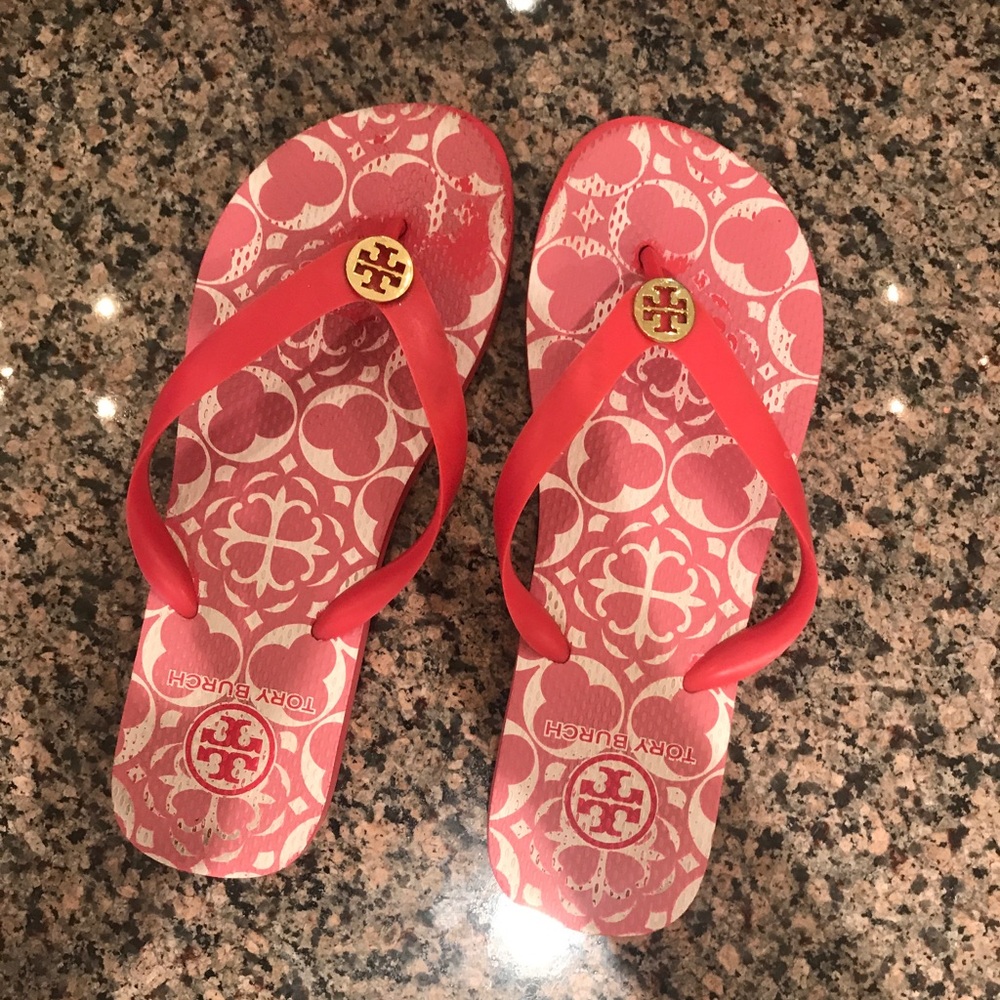Tory Burch Flip Flop Lava Red