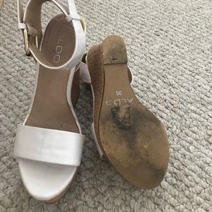 Aldo white wedges