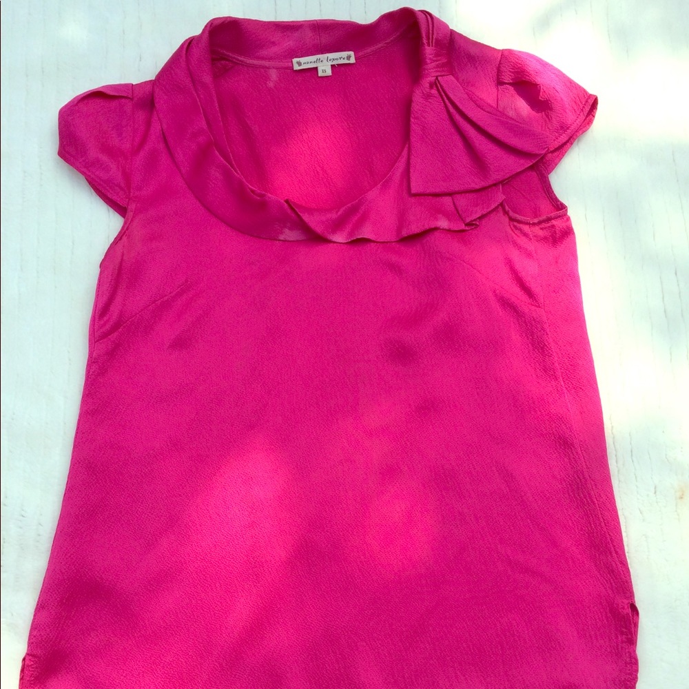 Gorgeous Nanette Lepore hot pink top