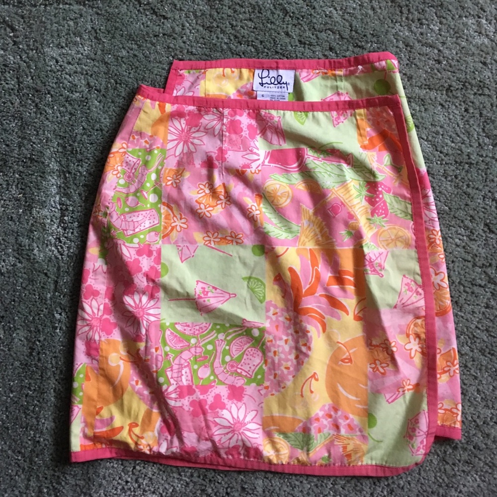 Lilly Pulitzer two sided wrap skirt size 6