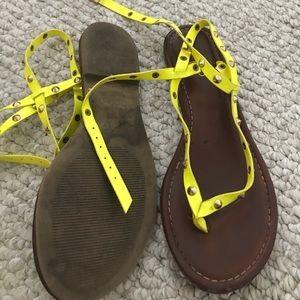 Yellow studded Aldo gladiator sandal