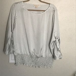 Michael Kors polka dot silly blouse, L Michael Kors polka dot silly blouse, L