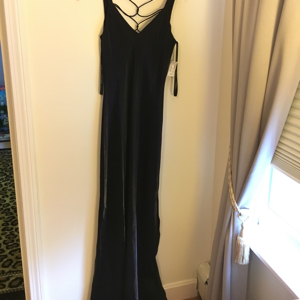 BRAND NEW SLEEVELESS DRESS SHINEY BLACK