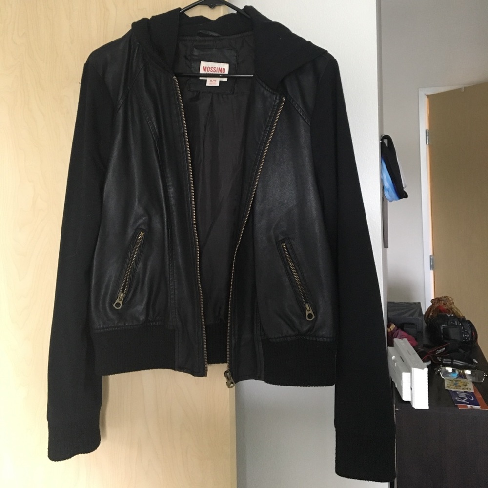 Black bomber jacket