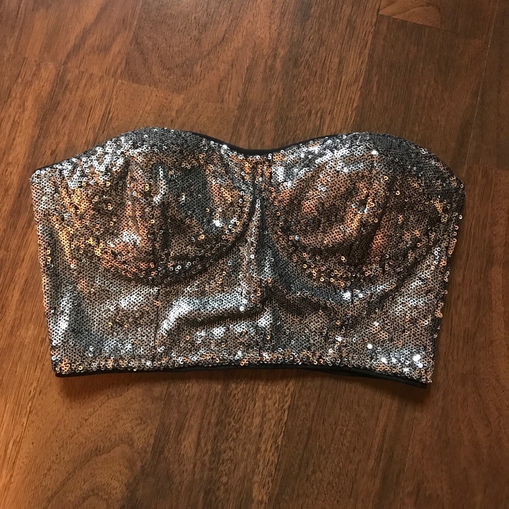 Sequin crop top