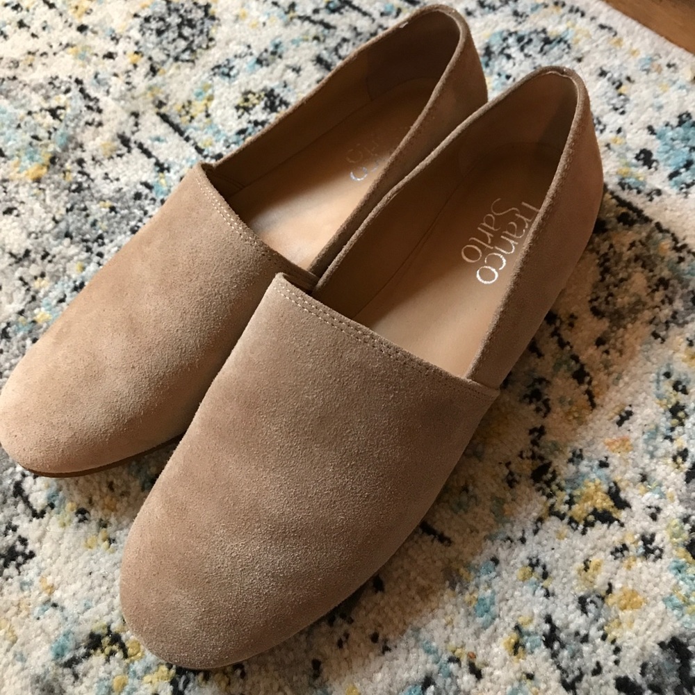 Franco Sarto, Beige/Suede Flats, 6.5