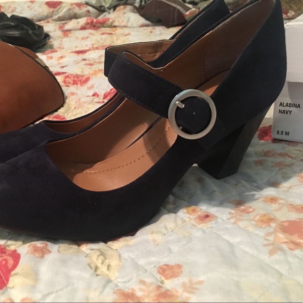 Navy Mary janes
