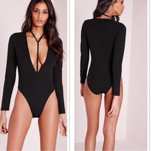 NWT Missguided harness long sleeve bodysuit!!