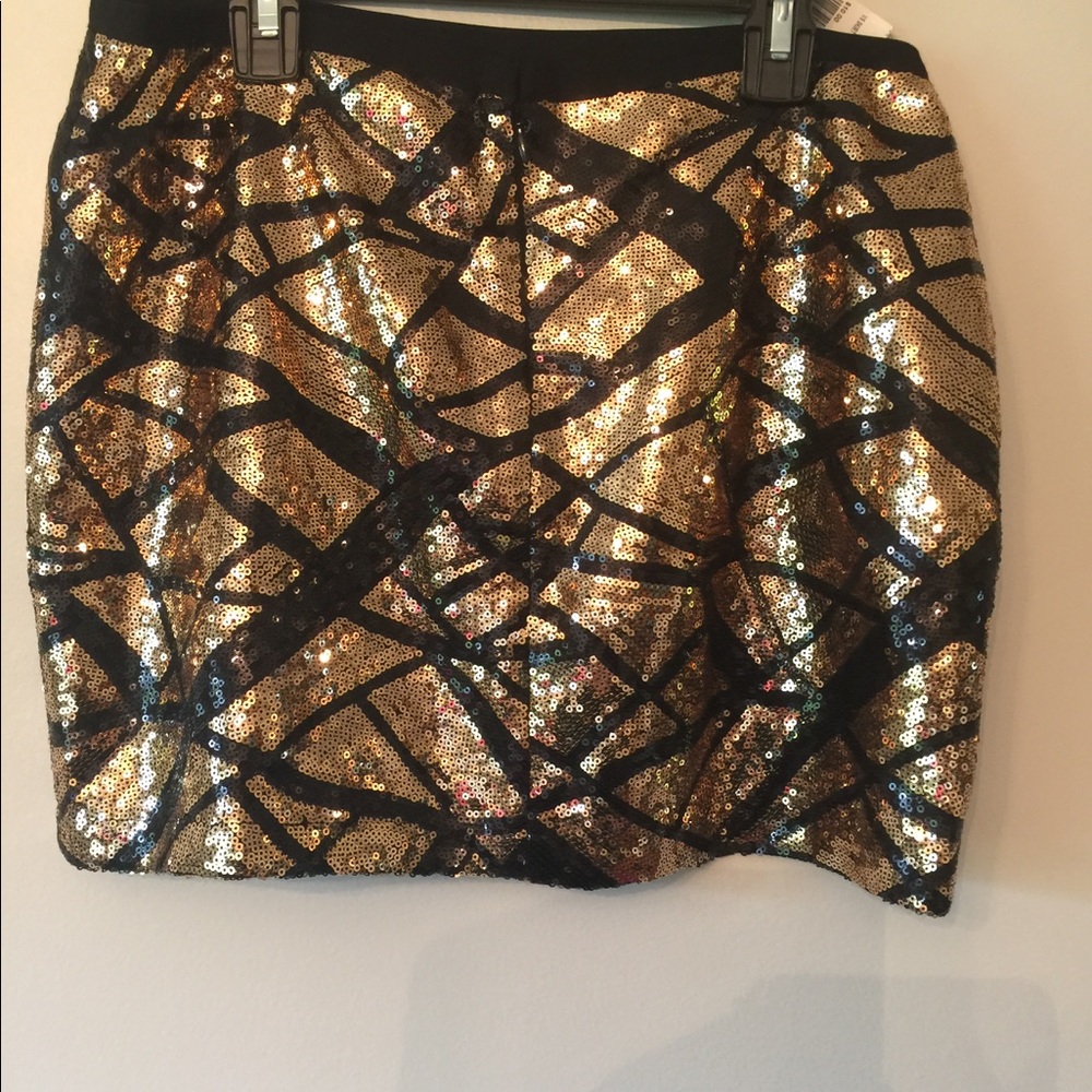 Victoria Secret skirt Black and gold sequin