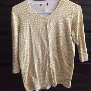 Yellow polka dot cardigan