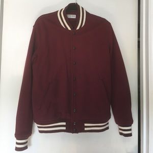 American Apparel Maroon Varsity Bomber