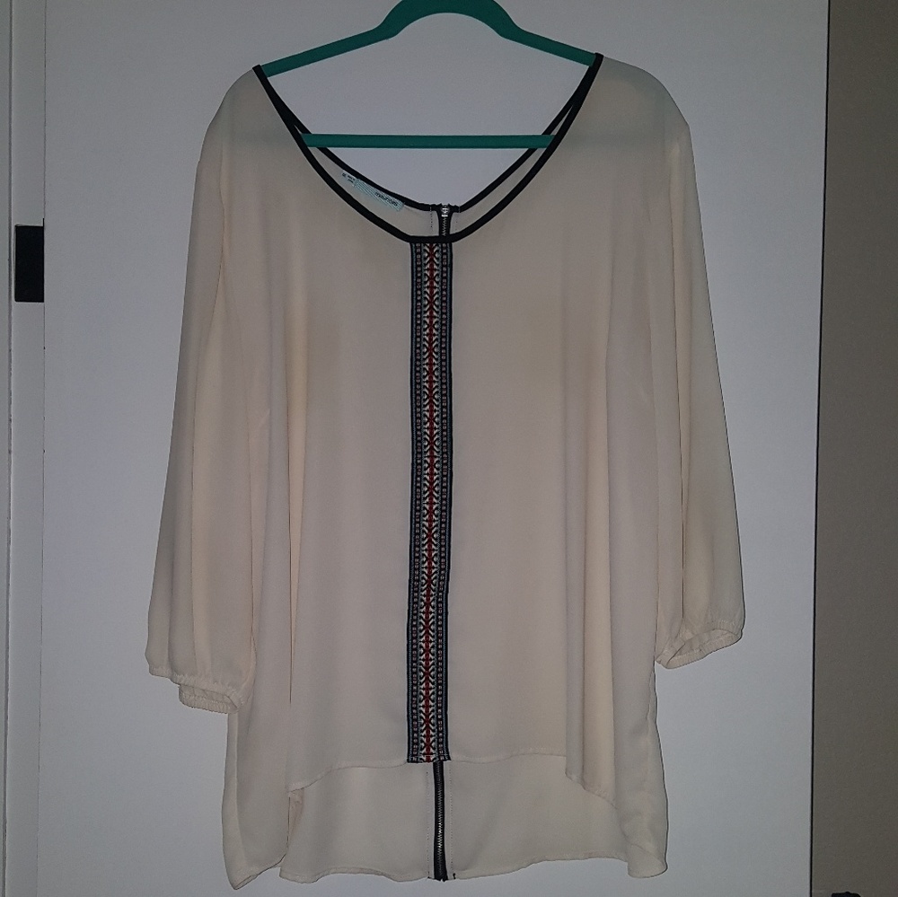 Sheer long sleeved top