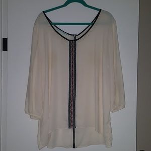 Sheer long sleeved top