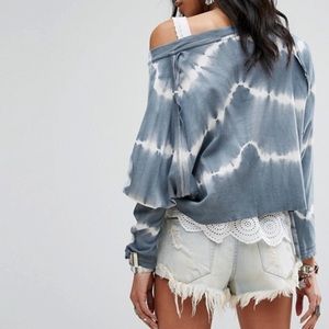 Free People East Meets West Two Tone Tie Dye Top Free People East Meets West Two Tone Tie Dye Top