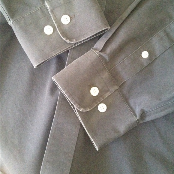 NORDSTROM BUTTONDOWN BLACK SHIRT SZ LARGE LONG - Picture 2 of 4