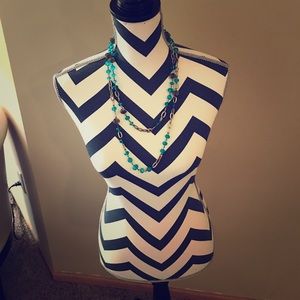 Blue and gold necklace