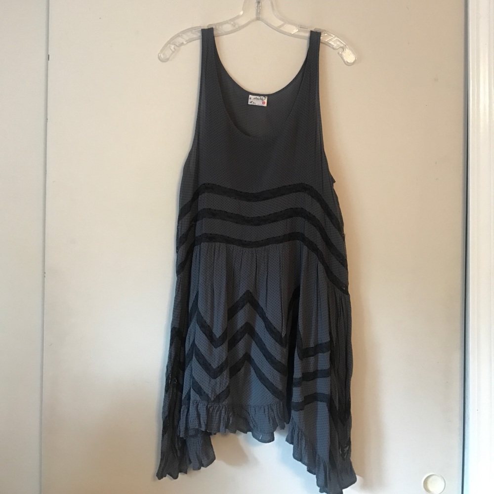 Free People Voile and Lace Trapeze Slip