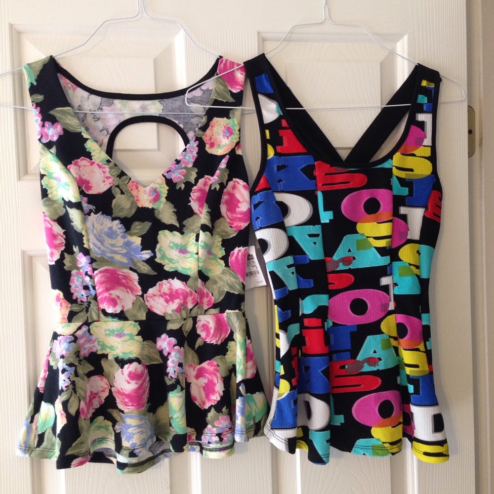 Bundle of 2 peplum tops