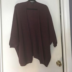 Plum batwing knit sweater
