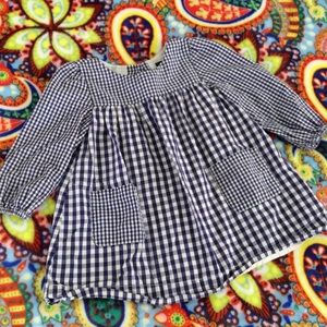 Baby Gap Blue Checkered Dress Sz 12-18M White Baby Gap Blue Checkered Dress Sz 12-18M White