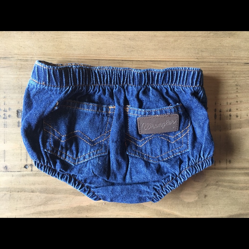 Wrangler jean diaper cover, size 6 months