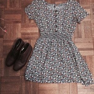 Short floral print dress